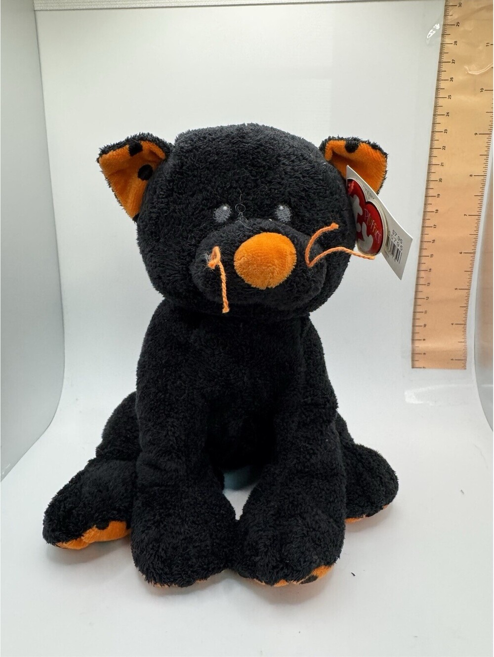 Ty Pluffies Trickery Cat Plush 8" Stuffed Animal Black Cat